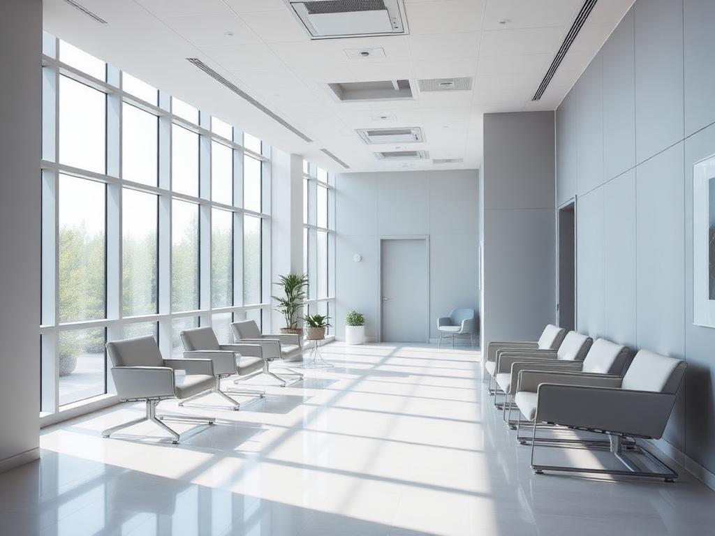 Interior moderno de hospital privado